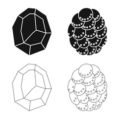 Obraz premium Isolated object of animal and prehistoric symbol. Collection of animal and cute stock vector illustration.