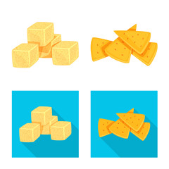 Isolated object of Oktoberfest and bar logo. Set of Oktoberfest and cooking vector icon for stock.