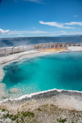 Geothermal feature at west thumb at Yellowstone National Park (USA)