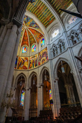 Fototapeta na wymiar Santa Maria la Real de la Almudena Cathedral. Madrid, Spain