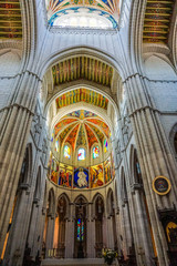 Fototapeta na wymiar Santa Maria la Real de la Almudena Cathedral. Madrid, Spain