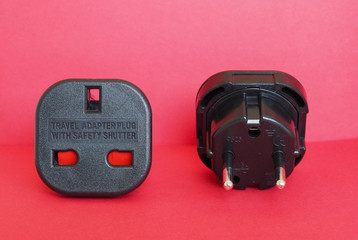 Fototapeta premium British to European socket plug adapter