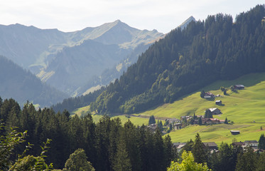 landschaft im kleinwalsertal bei mittelberg