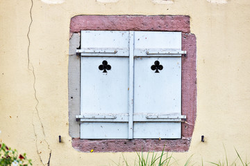 Wooden shutter in Colmar France