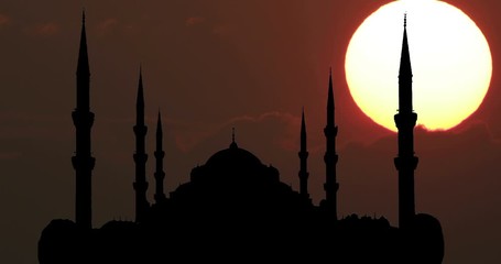 Moonrise Sunrise Sunset Silhouette Time Lapse