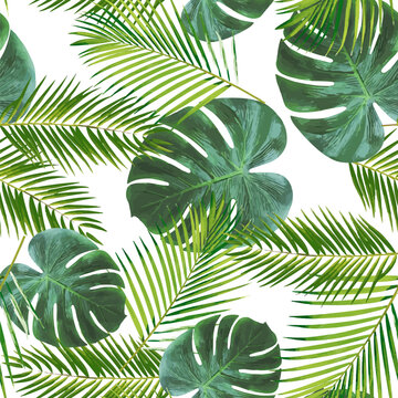 Seamless leaft pattern background for decoration and ornament.