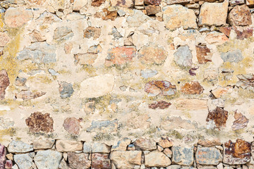 Western Asia,Eurasia,South Caucasus, Republic of Armenia. Ararat Province. Ararat Valley. Lusarat. Stone wall at the Khor Virap Monastery.