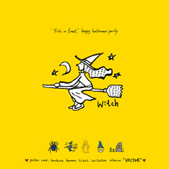 할로윈 포스터 / 손으로 그린 할로윈 그림