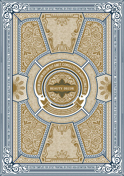 Vintage label for bottle, packing or book cover design