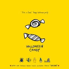 할로윈 포스터 / 손으로 그린 할로윈 그림