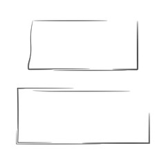 set of frames with uneven ends.  vector illustration isolated on a white background