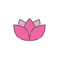 Isolated pink flower icon vector design
