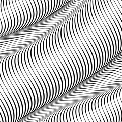 Abstract wavy background, optical art, opart striped
