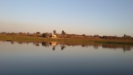 lake, sunset at the Farm, in MG - Brazil