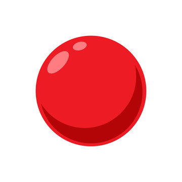 A red ball. Isolated Vector Illustration Stock Vector