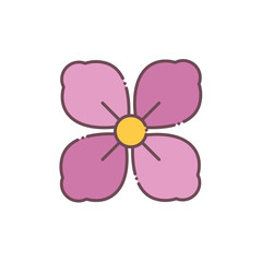 Isolated purple flower icon vector design