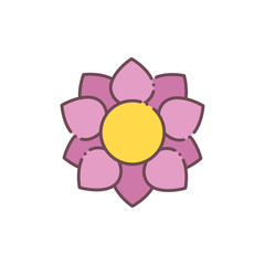Isolated purple flower icon vector design