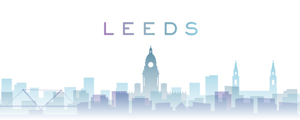 Leeds Transparent Layers Gradient Landmarks Skyline