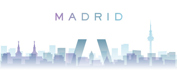 Madrid Transparent Layers Gradient Landmarks
