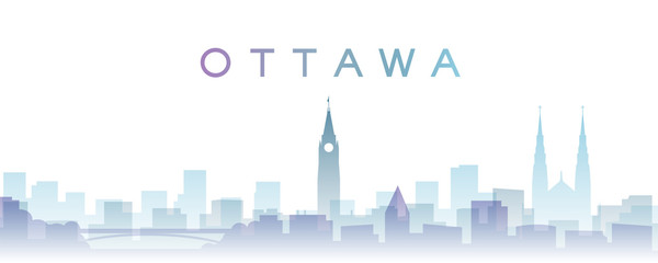 Fototapeta premium Ottawa Transparent Layers Gradient Landmarks Skyline