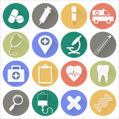 Medicine and Health. Flat icon