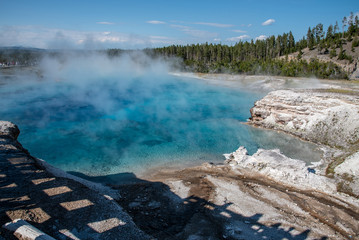 Excelsior Geyser Crater in Yellowstone national park