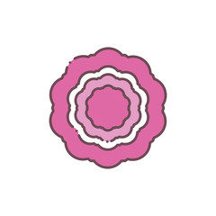 Isolated pink flower icon vector design