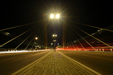 Fototapeta na wymiar Puente de la Hispanidad en Valladolid, Castilla y Leon, España
