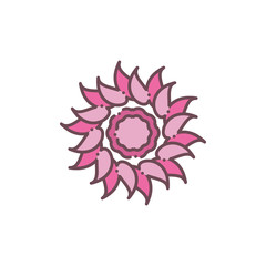 Isolated purple flower icon vector design