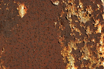 Grunge texture of old rusty metal with scratches and cracks