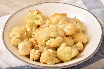 Bowl of baked cauliflower