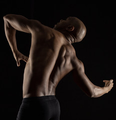 Male dancer with bare torso
