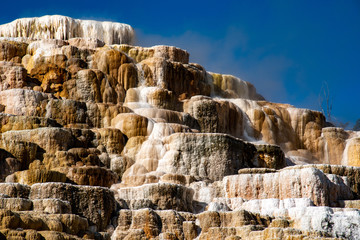 Minerva Terraces with its travertine deposits