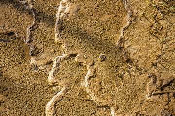 Travertine deposits by Minerva Terrace