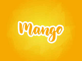 Mango lettering