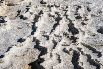 Mineral pools generated by a hot spring