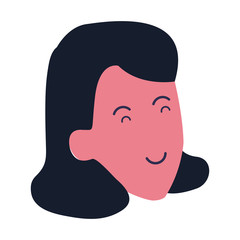 Cartoon adult woman icon