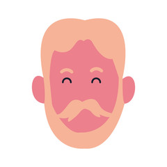 colorful design of man with beard and mustache design