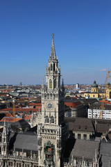 Fototapeta premium Ausblick vom Alten Peter auf die Münchner Altstadt