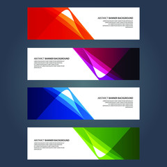 Naklejka premium Vector Abstract design banner web template