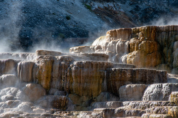 Minerva Terraces with its travertine deposits