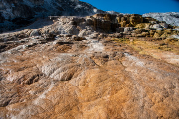 Minerva Terraces with its travertine deposits