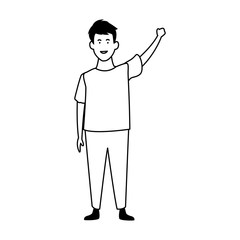 happy boy icon, flat design