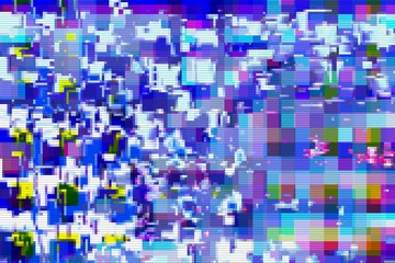 Glitch digital design background texture, pattern television.