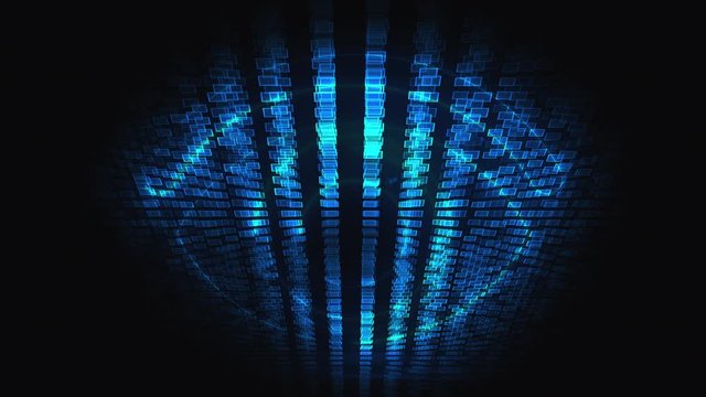 3d rendering technology and internet animation icons. Computer generation neon SEO icon on blurry background.