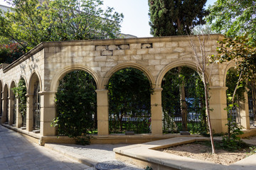Fototapeta na wymiar Icheri Sheher, Old Town Baku. Historic city center at capital of Azerbaijan.