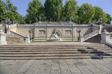Fototapeta na wymiar Montagnola Park - historical steps - Bologna - Italy