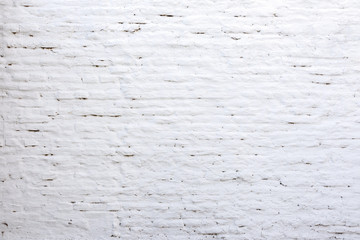 Texture brick wall of white color