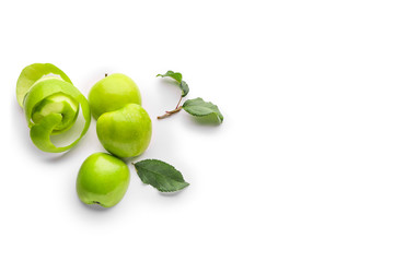 Fresh ripe apples on light background