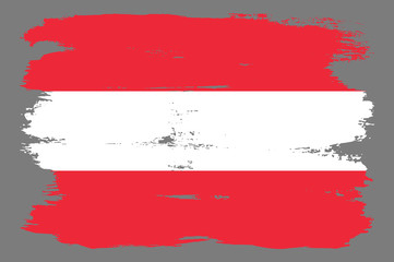 Red and white Austrian flag with stripes.